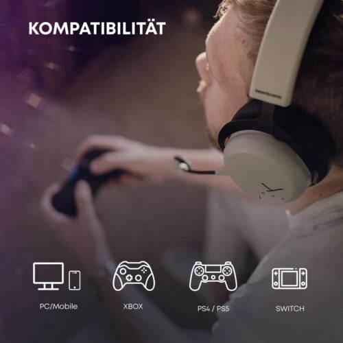 beyerdynamic MMX 200 Wireless Gaming Headset (Black) with Microphone, Wireless Headphones with USB Dongle Suitable for PC, Xbox, Playstation and Nintendo Switch
