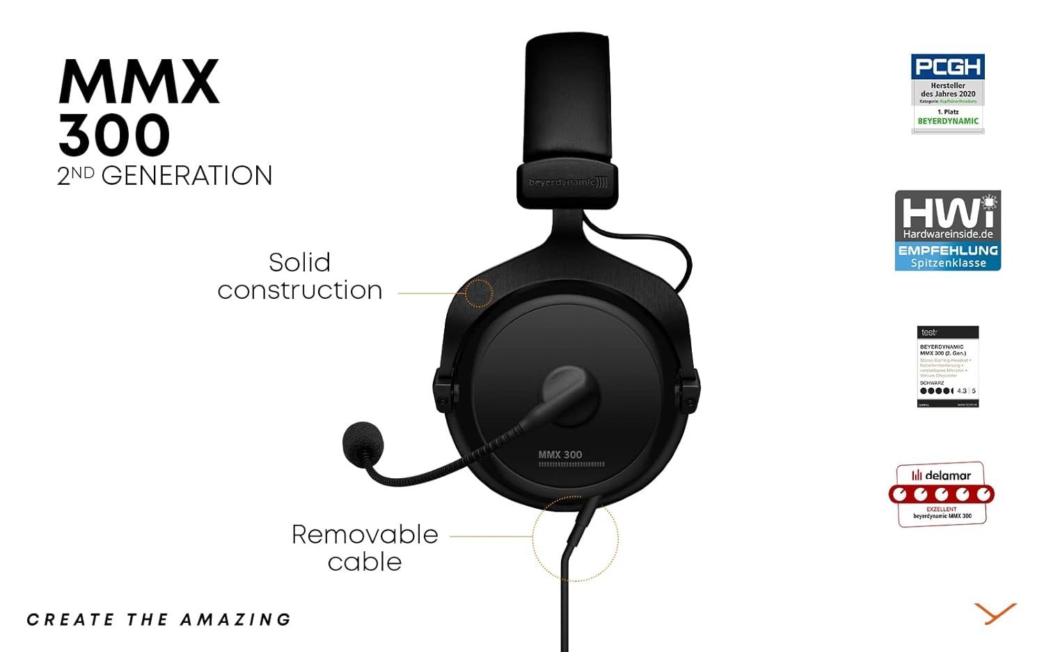 beyerdynamic MMX 300 (2Nd Generation)Premium Gaming Headset,Over Ear,Wired,Black