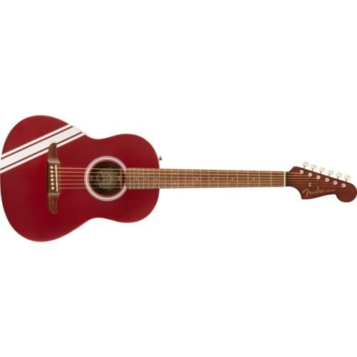Fender FSR Sonoran Mini Walnut Fingerboard w/Competition Stripes Acoustic Guitar - Candy Apple Red