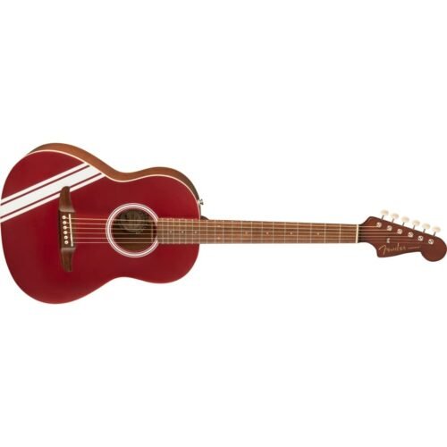 Fender FSR Sonoran Mini Walnut Fingerboard w/Competition Stripes Acoustic Guitar - Candy Apple Red