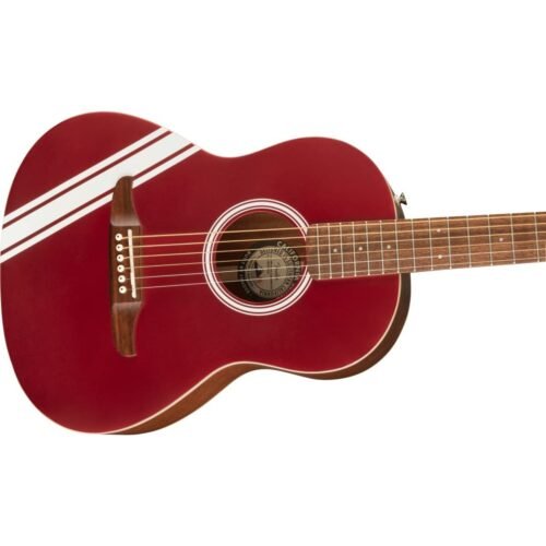 Fender FSR Sonoran Mini Walnut Fingerboard w/Competition Stripes Acoustic Guitar - Candy Apple Red