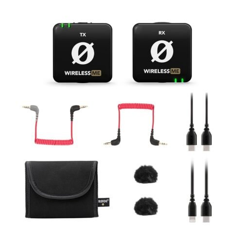 Rode Wireless Me Ultra-Compact Wireless Microphone System with Built-in Microphones, Gain Assist Technology and 100 M Range for Filmmaking, Interviews and Content Creation
