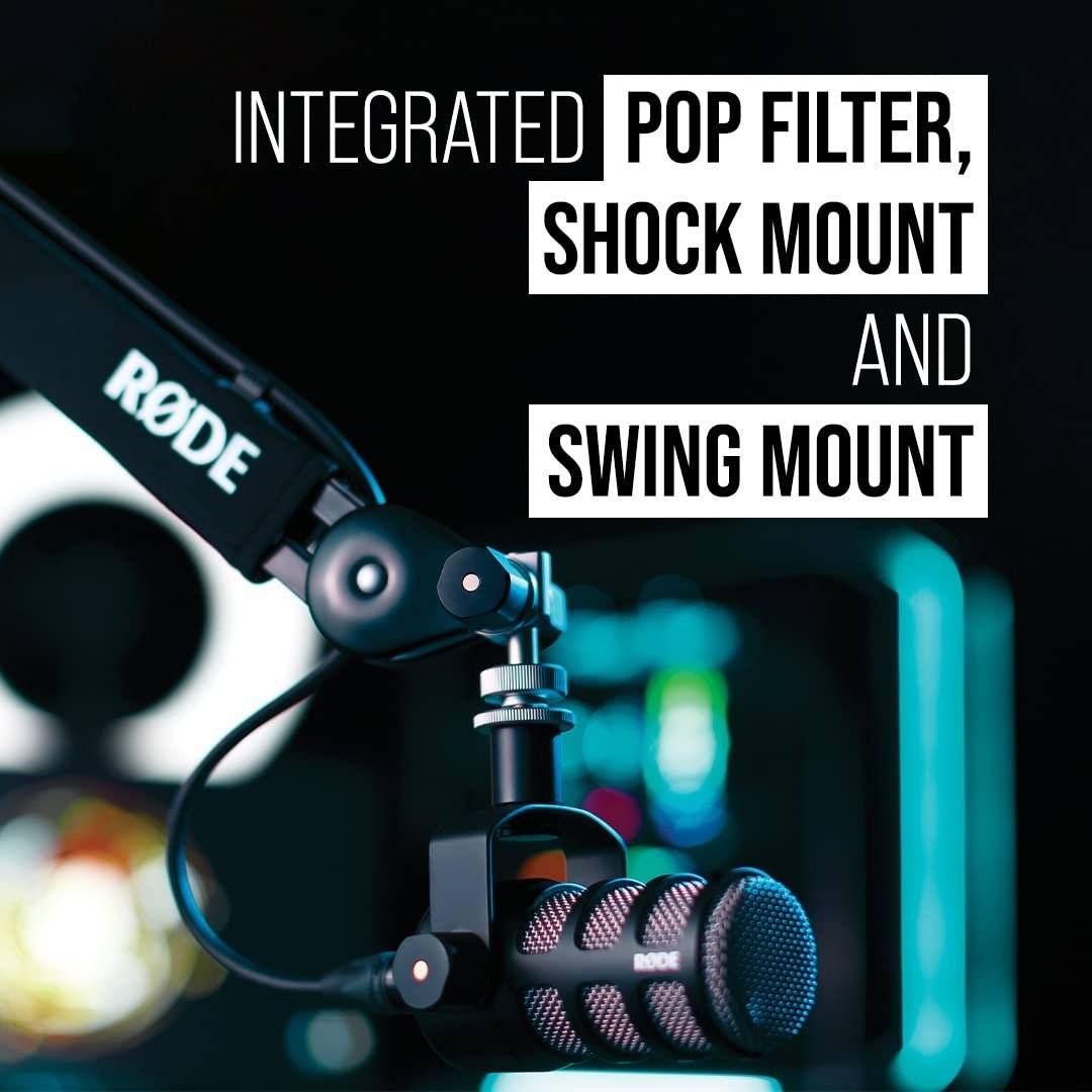 Rode Podmic Dynamic Unidirectional Podcasting Microphone (Black)
