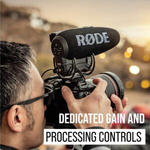 Rode USB Videomic Pro+ Compact Directional On-Camera Shotgun Condenser Microphone (Black)