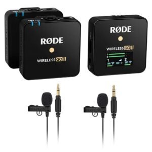 Rode Wireless Go II Dual Lavalier Microphone (Omnidirectional, Black)