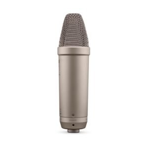 Rode Nt1 5Th Generation Large-Diaphragm Studio Condenser Microphone with XLR and USB Outputs, Shock Mount and Pop Filter for Music Production, Vocal Recording and Podcasting (Silver)