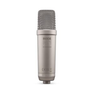 Rode Nt1 5Th Generation Large-Diaphragm Studio Condenser Microphone with XLR and USB Outputs, Shock Mount and Pop Filter for Music Production, Vocal Recording and Podcasting (Silver)
