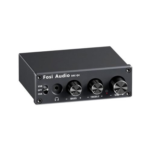 Fosi Audio Q4 Mini DAC & Headphone Amplifier ? 24-Bit/192kHz USB Optical Coaxial to RCA Converter