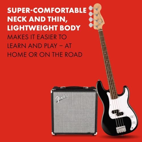 Fender Squier Debut Precision Bass Guitar 0379700506 - Black Fender Squier Debut Precision Bass Guitar 0379700506 - Black