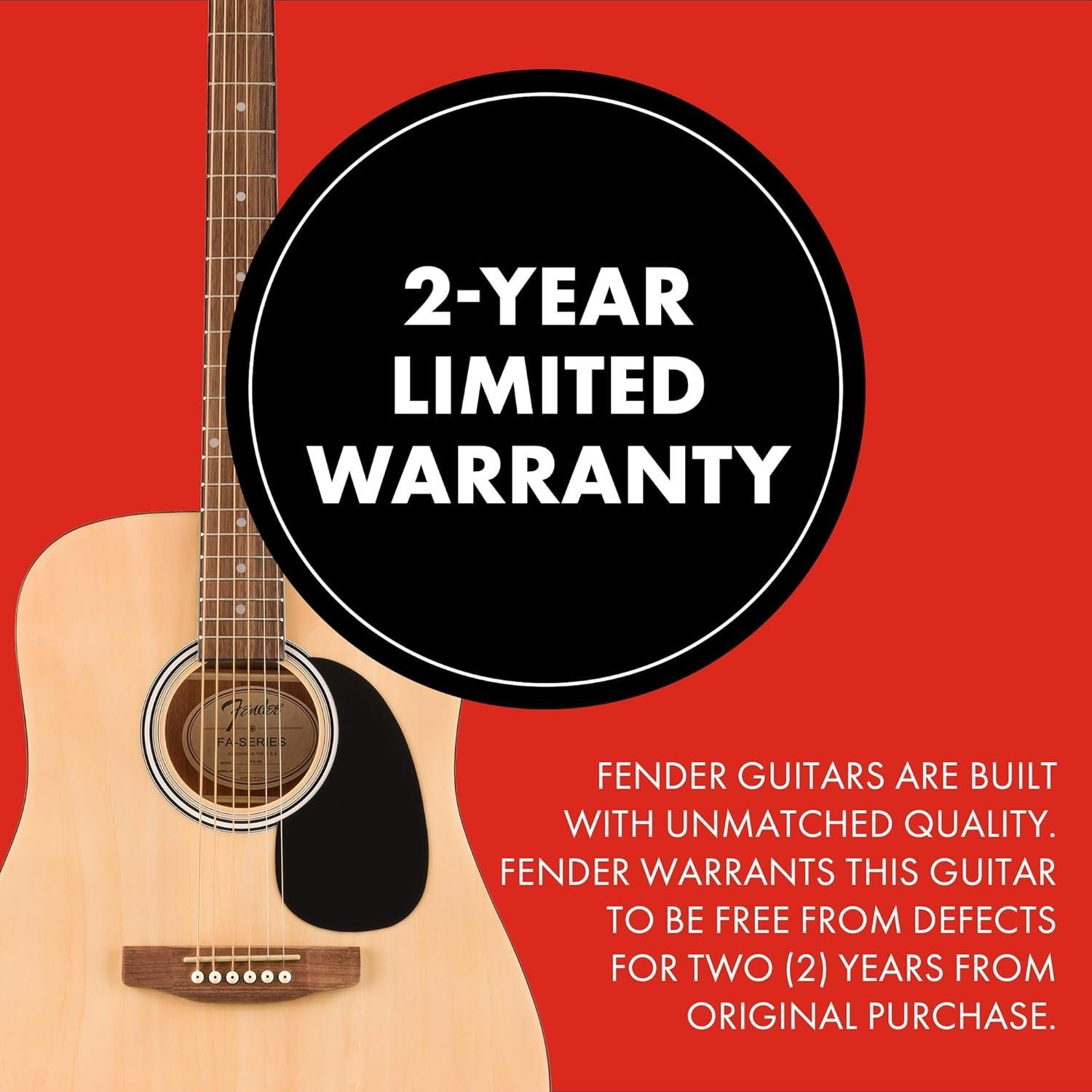 Fender FA25 Dreadnought Acoustic Guitar 0971910021 - Natural
