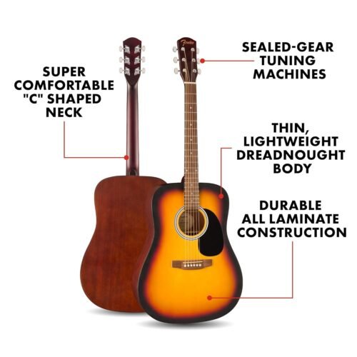 Fender FA25 Dreadnought Acoustic Guitar 0971910032 - Sunburst