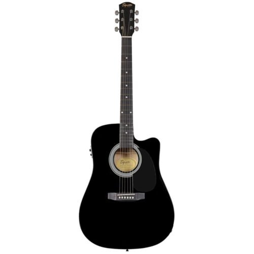 Fender Squier Acoustic Guitar Cutaway Electronics SA-105CE Black 930307006