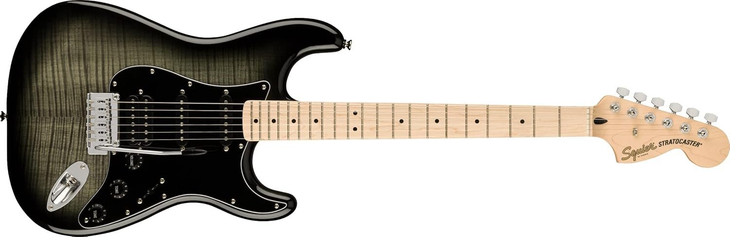 Fender Squier Affinity Stratocaster FMT HSS Maple Fingerboard Electric Guitar - Black Burst 0378153539