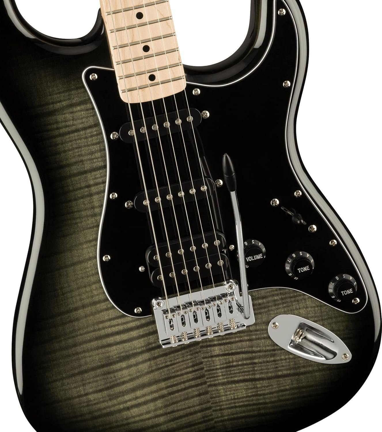 Fender Squier Affinity Stratocaster FMT HSS Maple Fingerboard Electric Guitar - Black Burst 0378153539