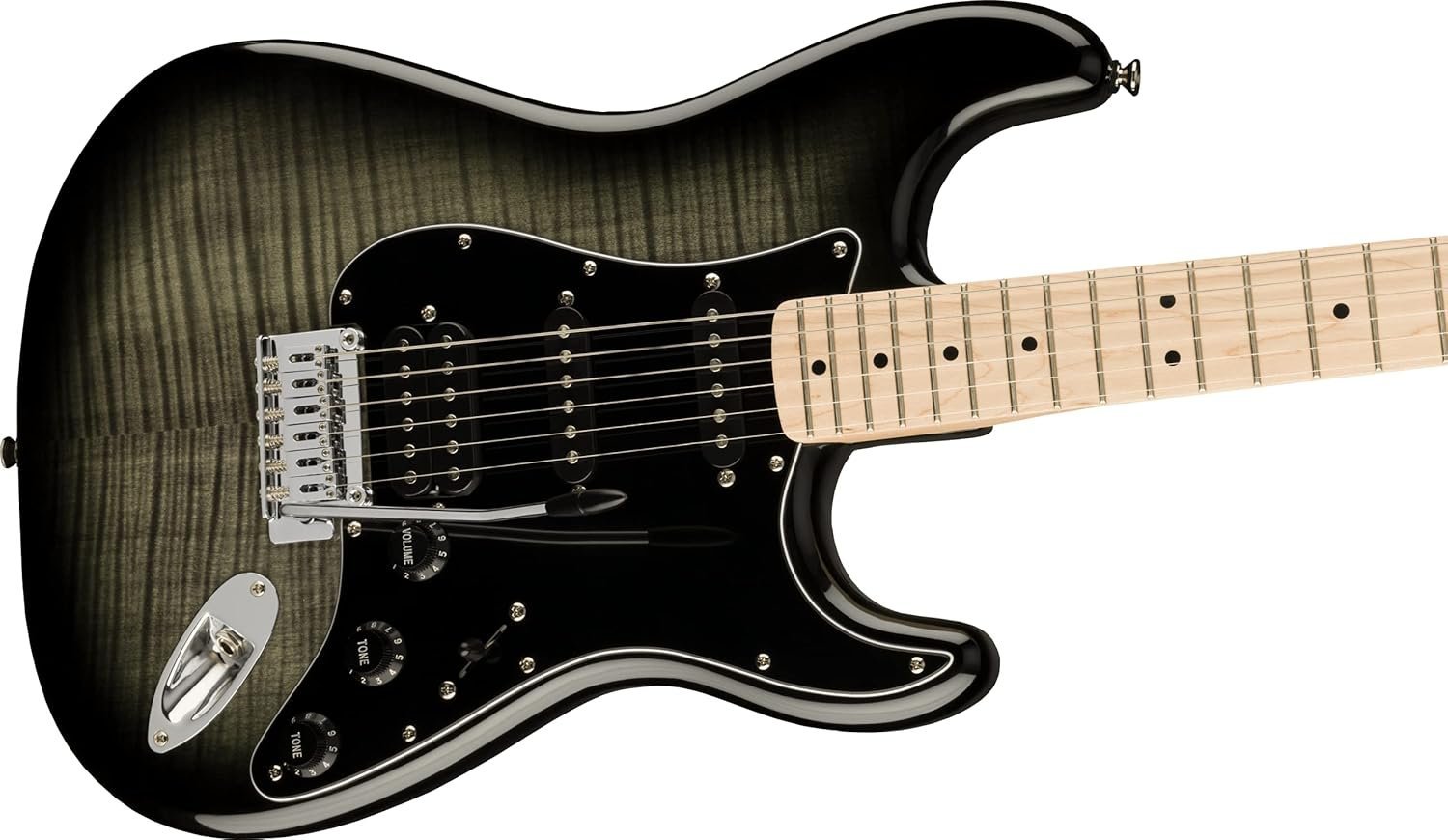 Fender Squier Affinity Stratocaster FMT HSS Maple Fingerboard Electric Guitar - Black Burst 0378153539