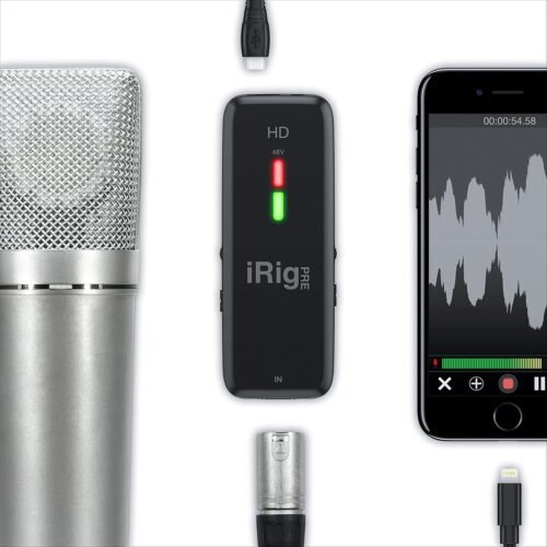 IK Multimedia iRig Pre HD Microphone Interface with Studio Quality Preamp