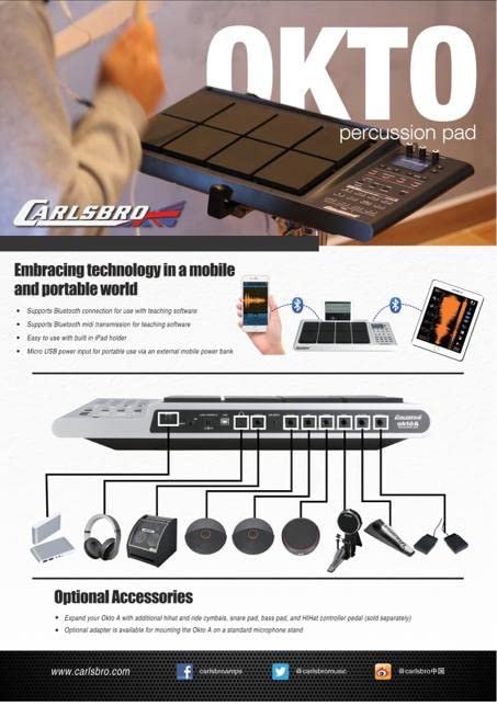 New Carlsbro OKTA A Electronics Percussion Pad with Indian Tunes