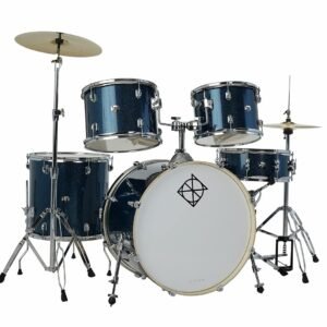 6821dcf75e0e31693f84f0e0c71044af8aa4e55d5f64c38050027.jpg Dixon Spark PODSP522A-OBS 5-Pieces Acoustic Drum Kit With Hardware and Cymbal - Ocean Blue Sparkle
