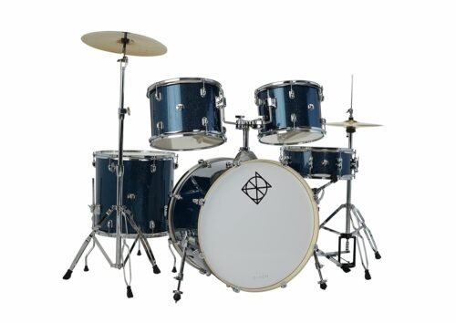 Dixon Spark PODSP522A-OBS 5-Pieces Acoustic Drum Kit With Hardware and Cymbal - Ocean Blue Sparkle