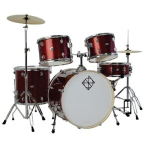 Dixon Drums Spark Standard Series 5 Piece Acoustic Drum Kit with Hardware - Cyclone Red
