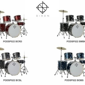 Dixon Drums Spark Standard Series 5 Piece Acoustic Drum Kit with Hardware - Cyclone Silver