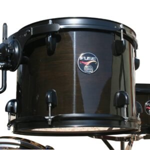 Dixon Fuse PODFS418BKPKSTB 4-Piece Drum Set with Drum Hardware, Gloss See Through Black