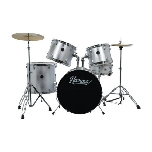 6821e03836e1ddbf3ed06021585deb455d79a5da0d12907535c66.jpg Havana HV 522 SV 5CPS Acoustic Drum Set Sliver