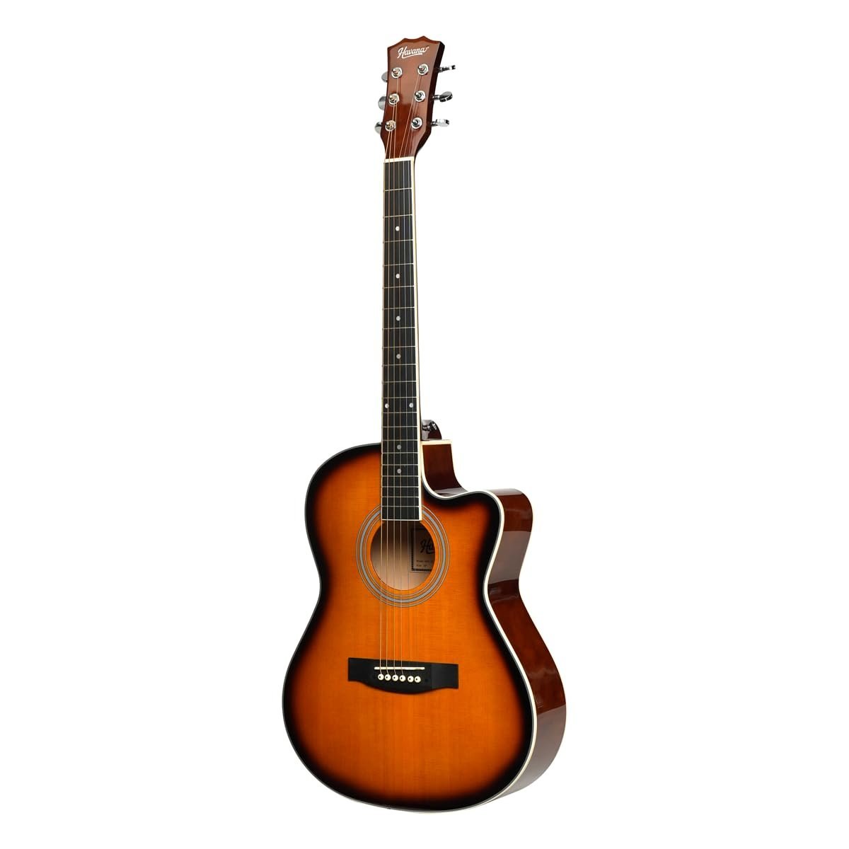 6821e3a59521e28991cab3be94b59813b135b932135641c0eb922.jpg Havana HAC-39 Cutaway Acoustic Guitar - Sunburst color