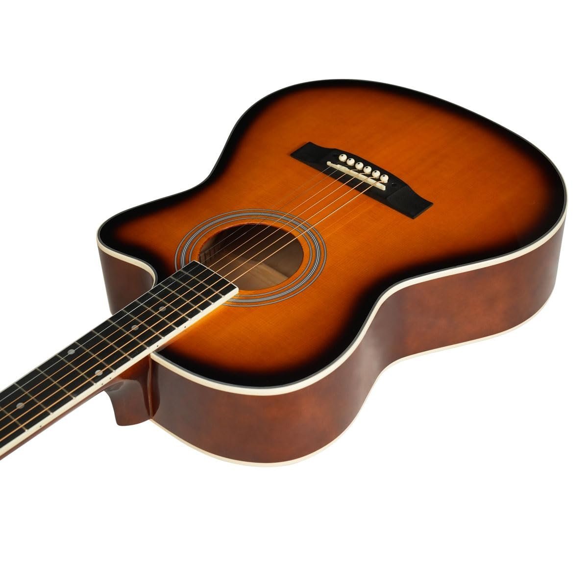 6821e3a6a28ed0ed1dd84d6a21b1b65c5d77ae4bc126cc553e8ab.jpg Havana HAC-39 Cutaway Acoustic Guitar - Sunburst color