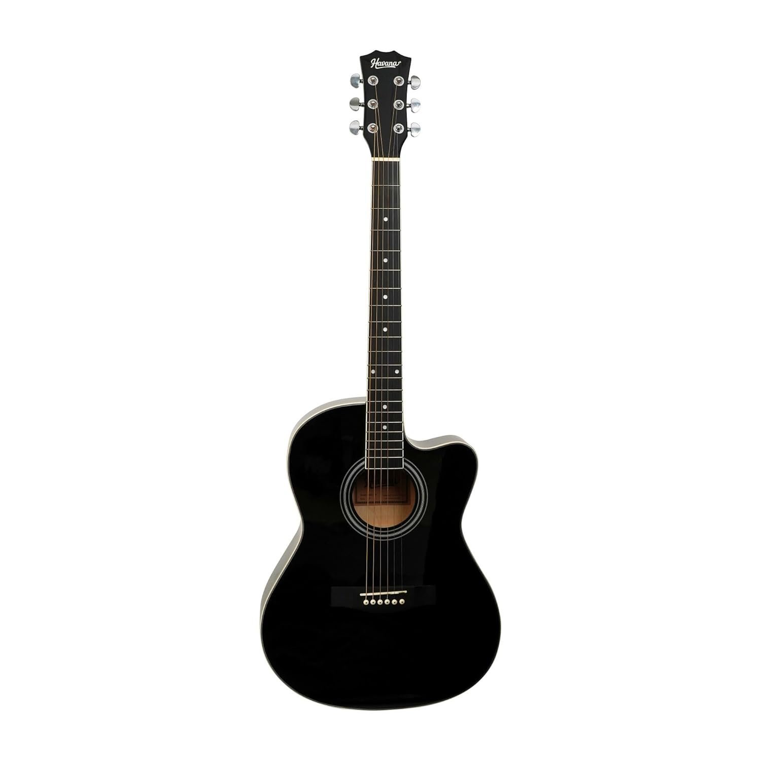 Havana HAC-39 Cutaway Acoustic Guitar - Black Color