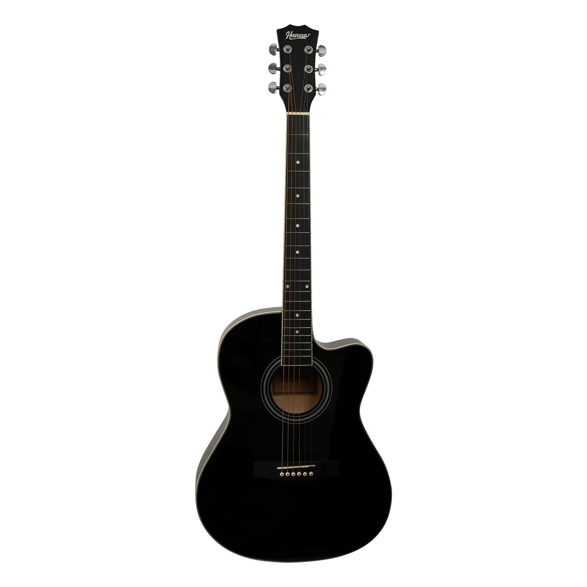 6821e3adc3f8c3a3ada3a007b3106574e8b8232a6d0c8e5ca1ba1.jpg Havana HAC-39 Cutaway Acoustic Guitar - Black Color