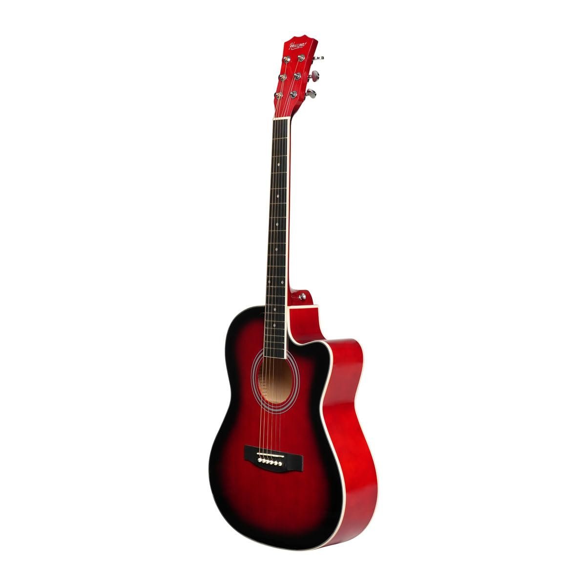 6821e3bf234907eb4cccb64d56a90478b17f1b661b64a12c0b969.jpg Havana HAC-39 Cutaway Acoustic Guitar - Red Color