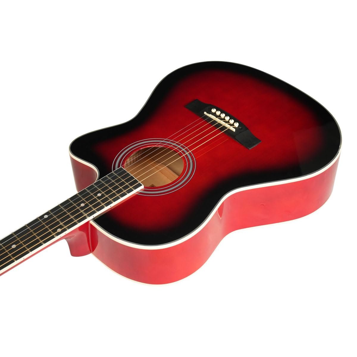 6821e3c3955a7647879437f0ab9a9f573803d44b941123b286432.jpg Havana HAC-39 Cutaway Acoustic Guitar - Red Color