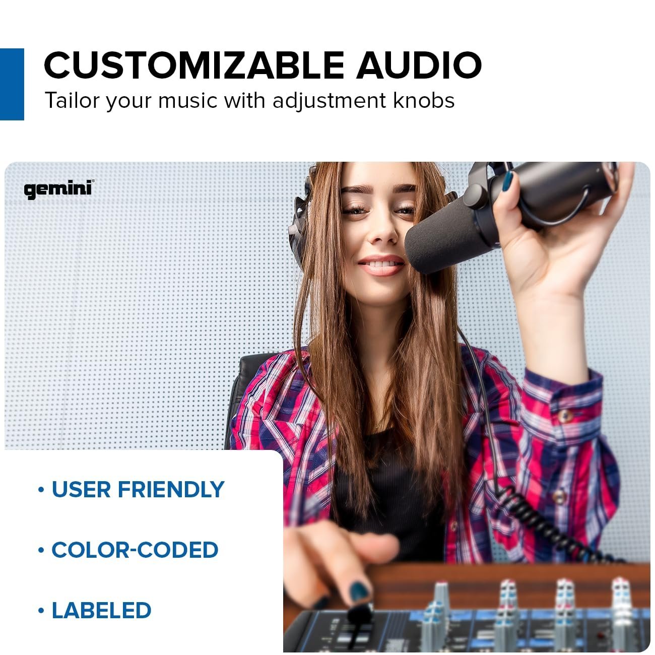 682991b84fadefd5ea8f84354e06b5c2804b60e9ef18b1f9734fa.jpg Gemini Sound GEM-12USB Compact 12 Channel Bluetooth Analog Audio Mixer - USB Playback (Black)