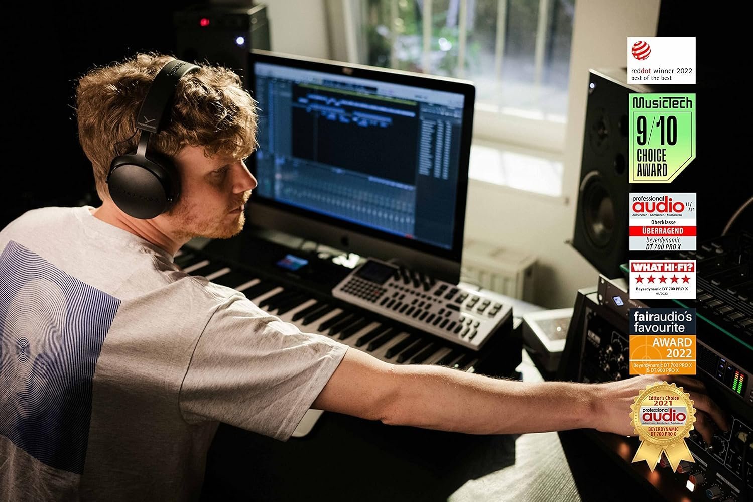 6829adc23a40aa93e27e90a783032213f9f1b042719f234665832.jpg beyerdynamic DT 700 PRO X Studio Wired On Ear Headphones for Recording & Monitoring (Black)