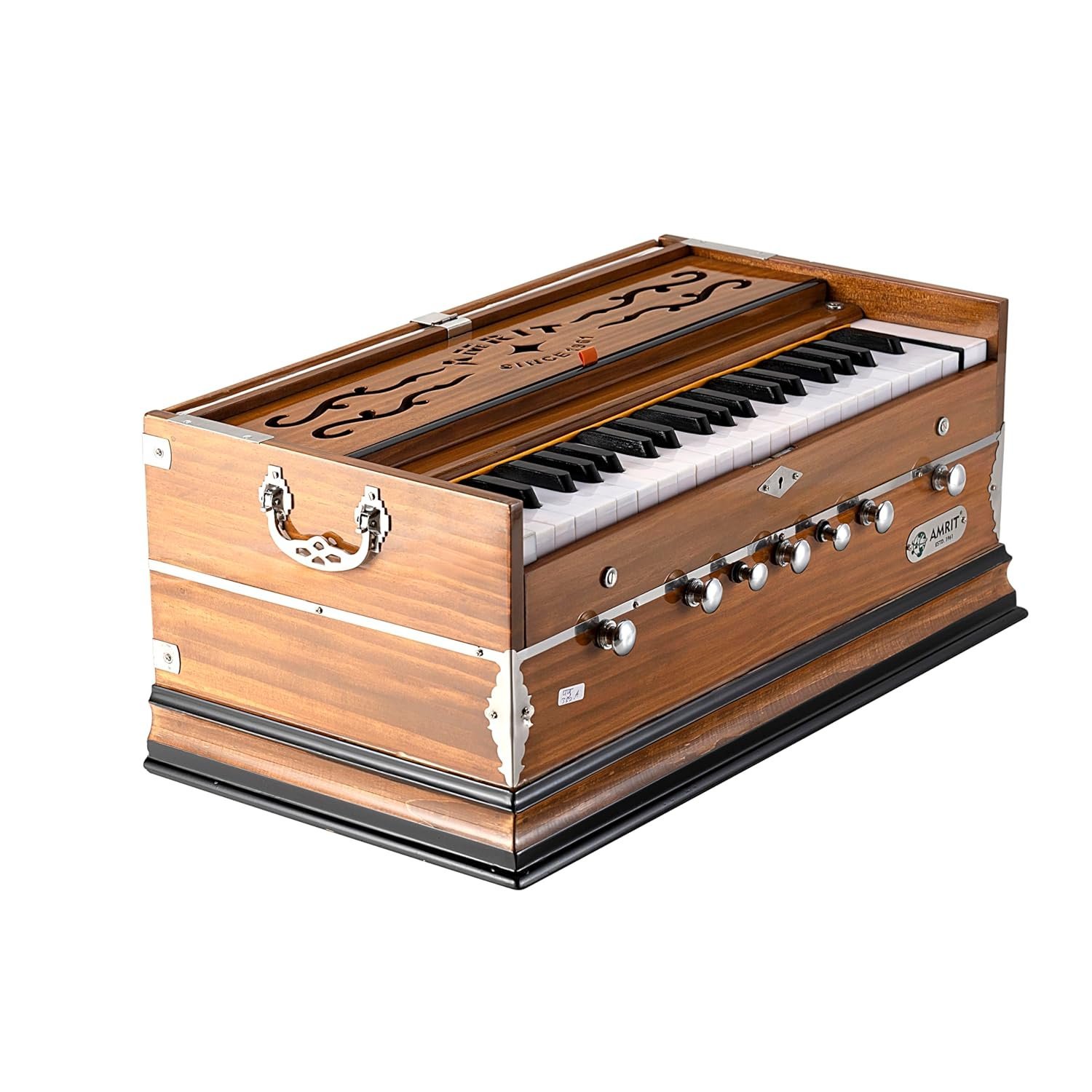 AMRIT? STANDARD Student Harmonium 7 Stopper, 3? Octave, Reed-Bass & Male, A-440 Tuned