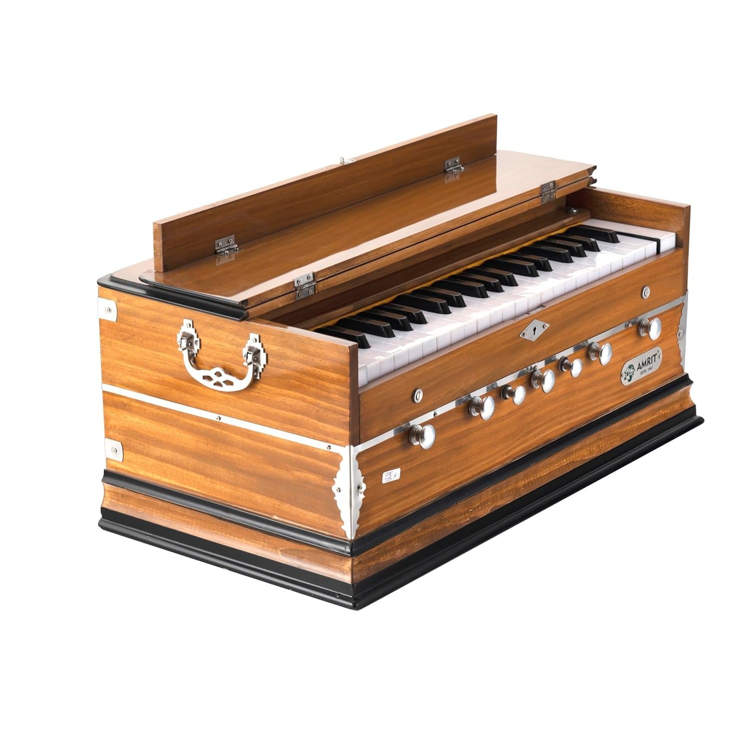 AMRIT? STANDARD Student Harmonium 7 Stopper, 3? Octave, Reed-Bass & Male, A-440 Tuned