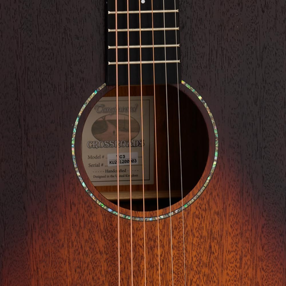 682f3351ec653a52e13c74fa252732786cd832e06407f69a1df79.jpg Tanglewood Crossroads TC3E Electro Acoustic Guitar, Orchestra, Whiskey Barrel Burst Satin Finish