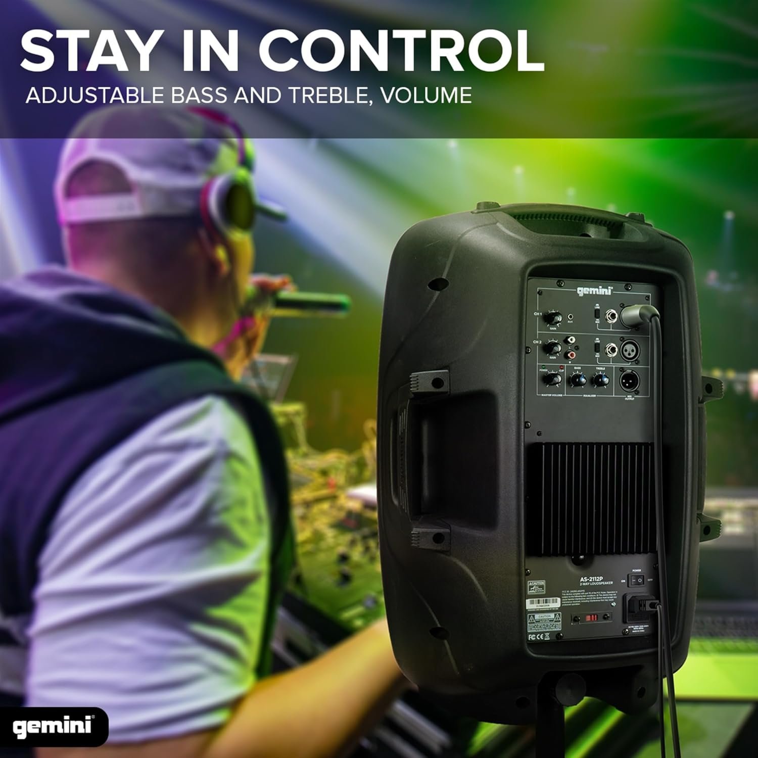 Gemini AS-2112P 1500-Watt Active 12 Inch Loudspeaker