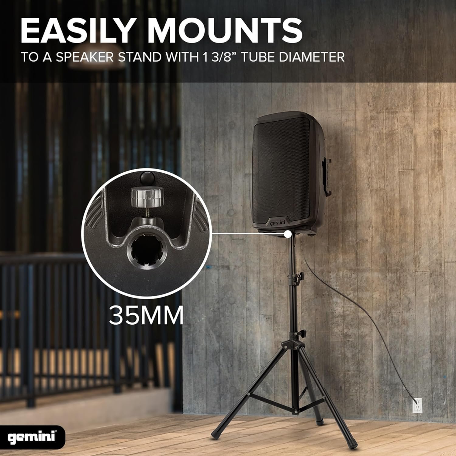Gemini AS-2112P 1500-Watt Active 12 Inch Loudspeaker