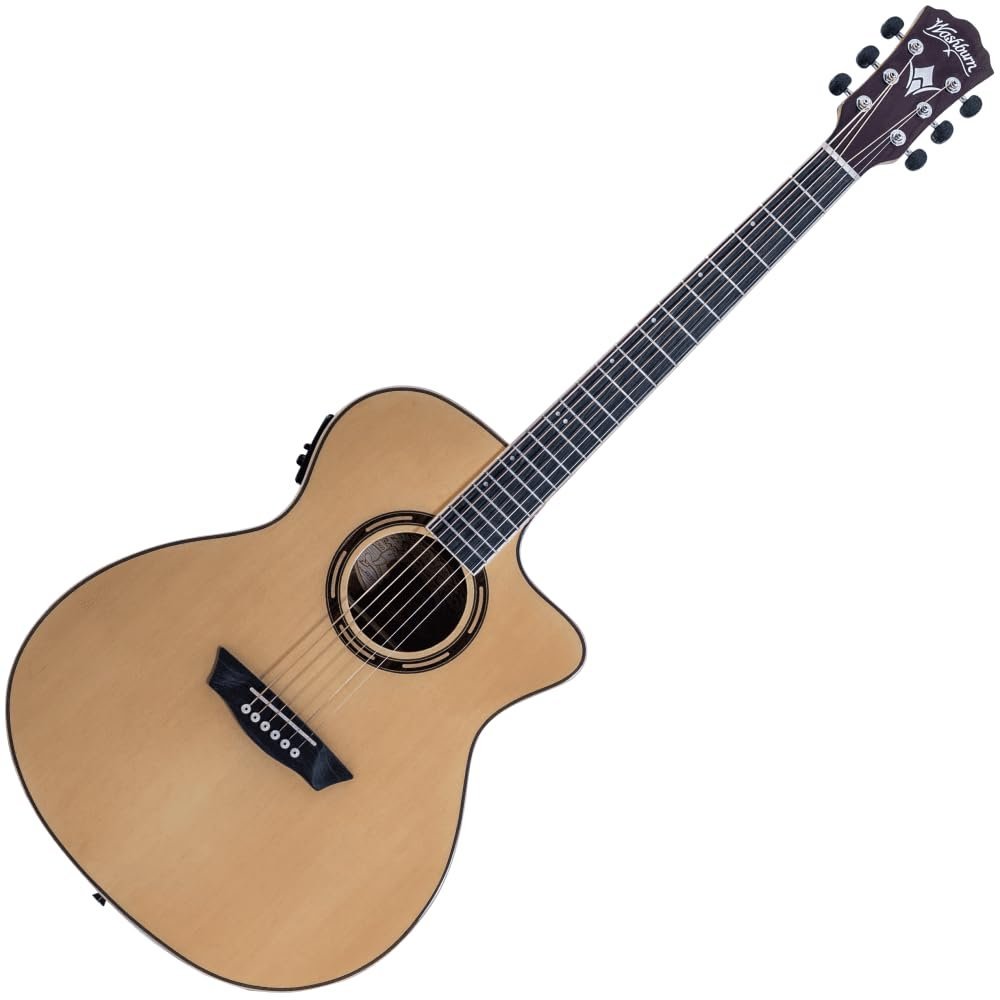 Washburn Apprentice AG70CE Electro-Acoustic Guitar With Gig Bag - Natural
