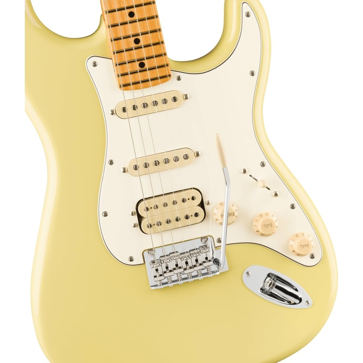 683ab9dbe638f277a7258eba3c0ba58502a766a61678fd0beb1bc.jpg Fender Player II Stratocaster HSS Maple Fingerboard Electric Guitar 0140542561 Hialeah Yellow