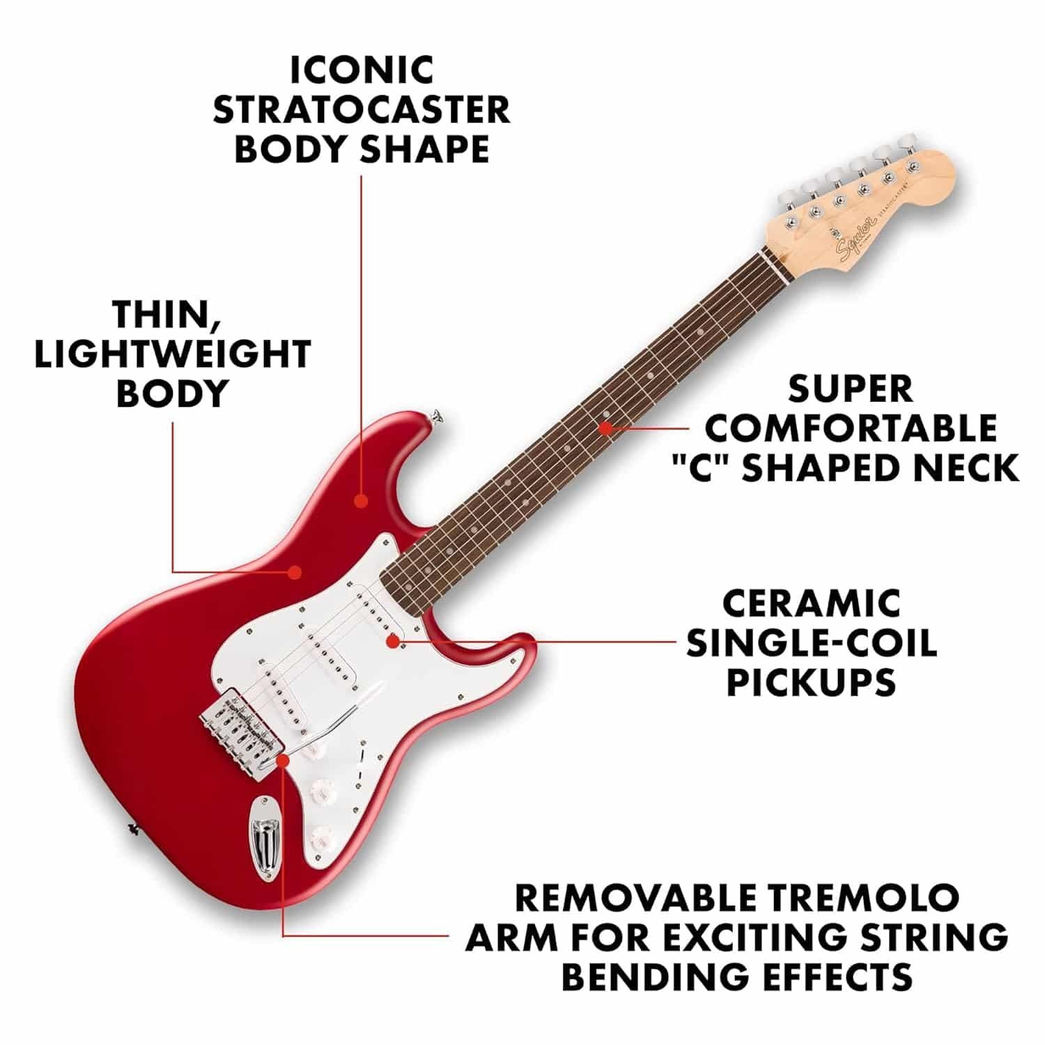 Fender Squier Debut Series Strat Lrl Wpg Dakota Red 379600554