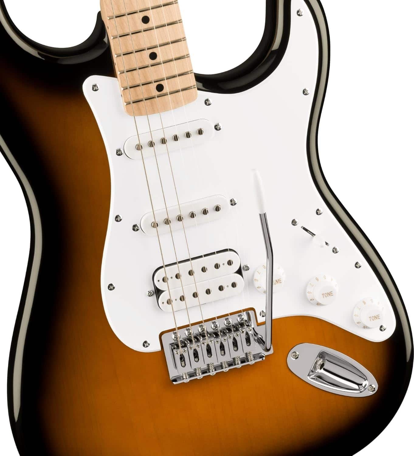 683ad6abd993323e23d79ed2999768e9571092de0f30fc1f79d5e.jpg Fender Squier Sonic Stratocaster HSS FSR Maple Electric Guitar 0373202503 - 2 Tone Sunburst