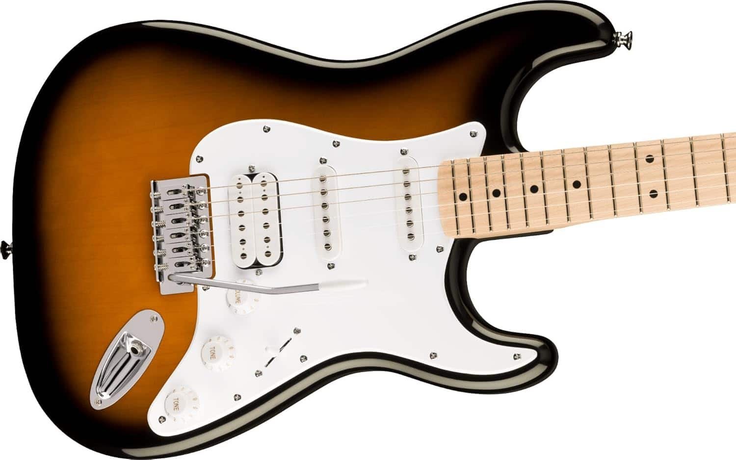 683ad6add85f851f9a84f313369f4dfc53524774002d0e283d65b-1.jpg Fender Squier Sonic Stratocaster HSS FSR Maple Electric Guitar 0373202503 - 2 Tone Sunburst