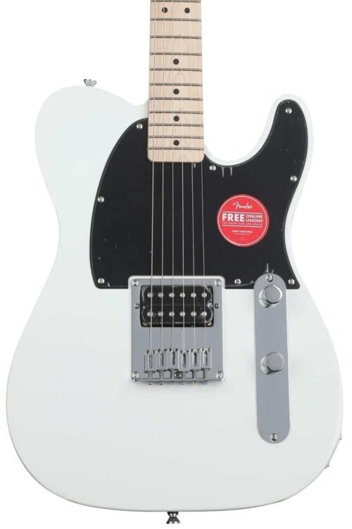 Fender 0373553580 Sonic EsquireH Maple Fingerboard Black Pickguard Arctic White