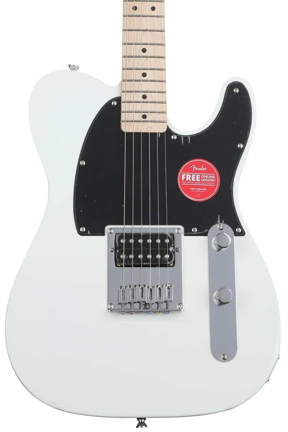 Fender 0373553580 Sonic EsquireH Maple Fingerboard Black Pickguard Arctic White