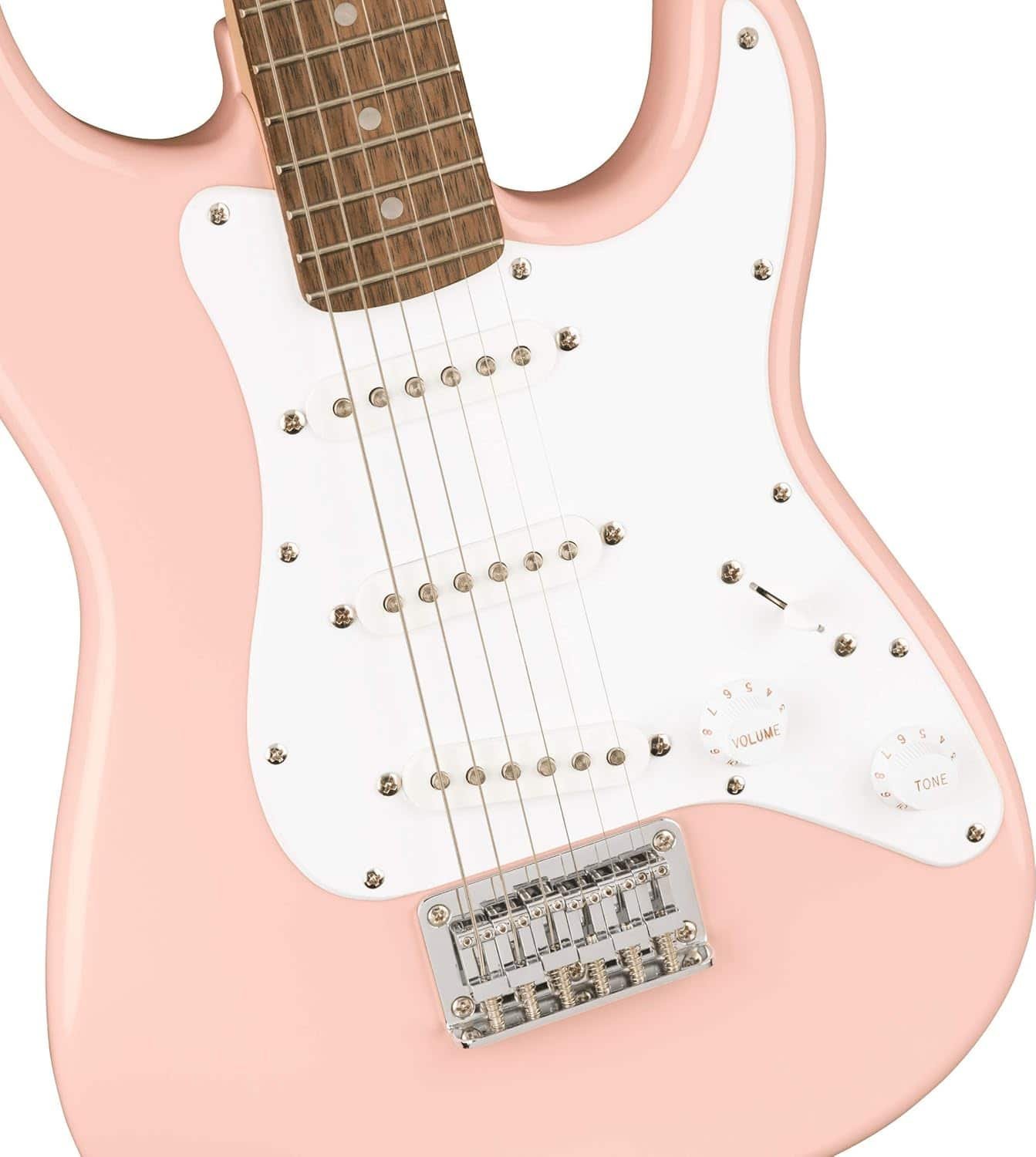 Fender Squier Mini Stratocaster Indian Laurel Fingerboard Electric Guitar 0370121556 - Shell Pink