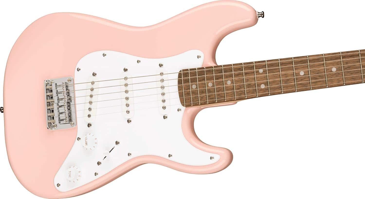 Fender Squier Mini Stratocaster Indian Laurel Fingerboard Electric Guitar 0370121556 - Shell Pink