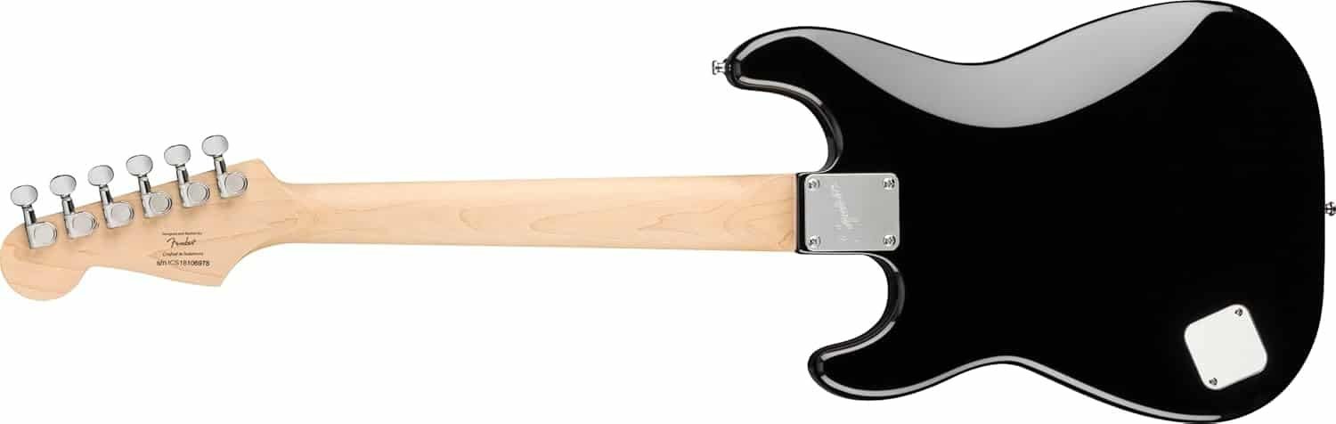 683ad7845a7d154ed7f7826e53611736795cdedcedf212834827b.jpg Fender 0370121506 Mini Stratocaster Beginner Electric Guitar - Indian Laurel Fingerboard - Black